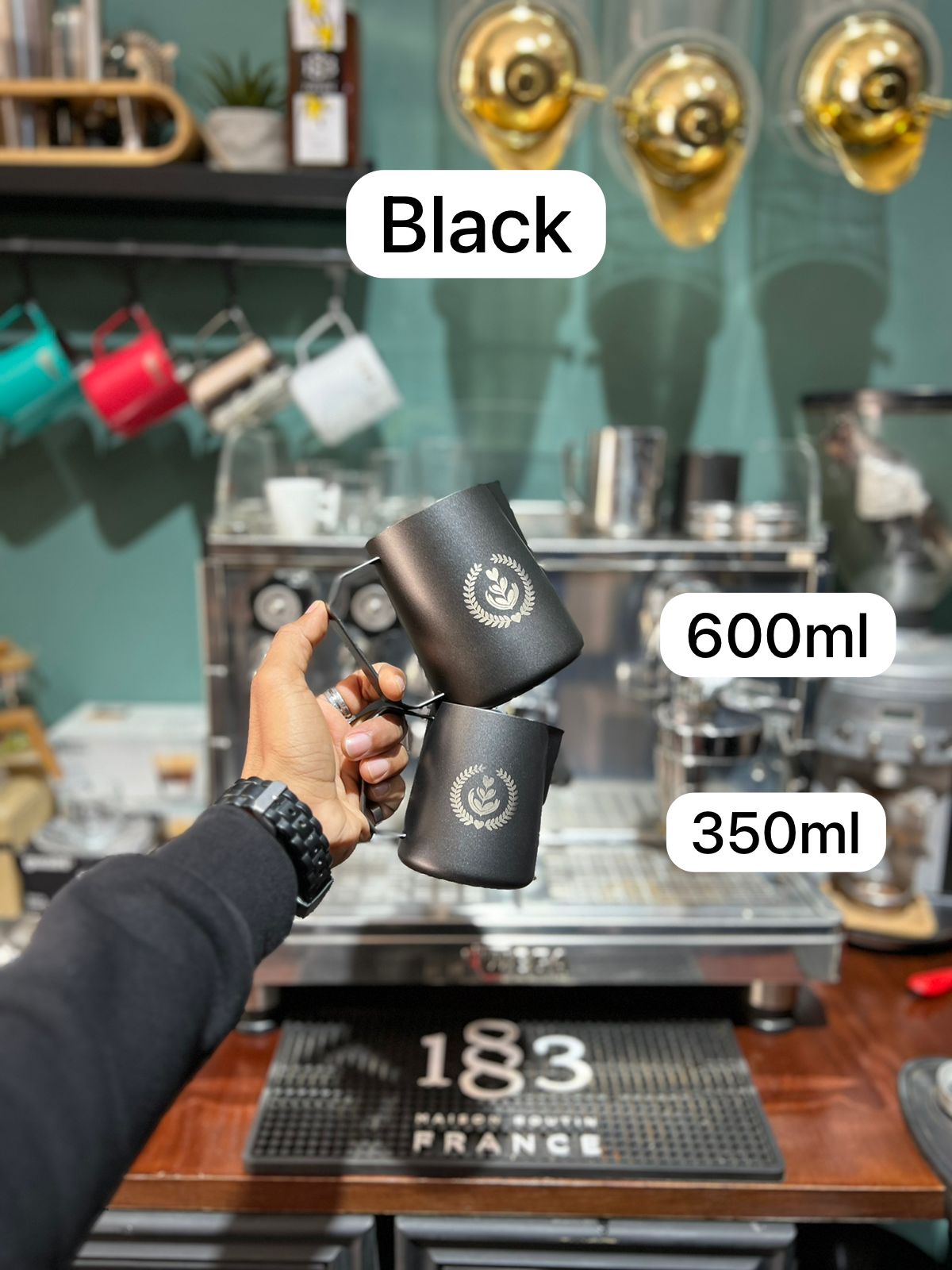 350 ML / 600 ML   BLACK MILK PITCHER